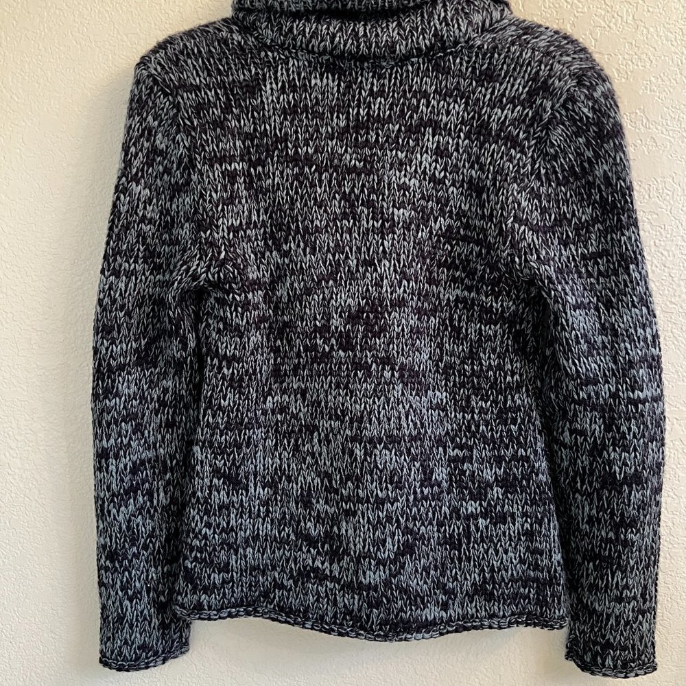 Moda International Chunky Knit Shawl Collar Wool Blend Cardigan Sweater Sz XS - Picture 7 of 10
